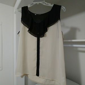 Cream button up tank